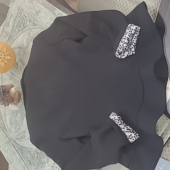 ROSS Mayer Black Ruffled 2 Button Blazer Jacket Size 6 - Picture 5 of 7